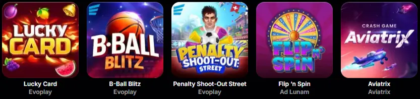 Exclusieve spellen en NV CASINO